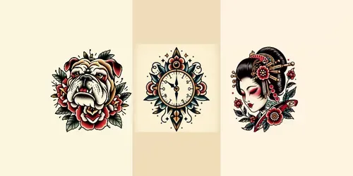 Cool Old School Tattoo Designs generated by dalle