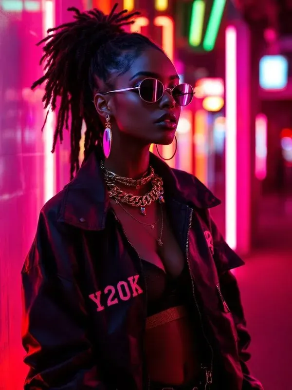 Y2k Aesthetic Street Fashion Photography