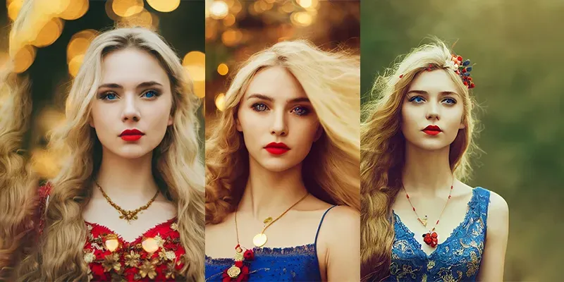 Photo-realistic Portraits Of A Beautiful Blonde Woman generated by undefined