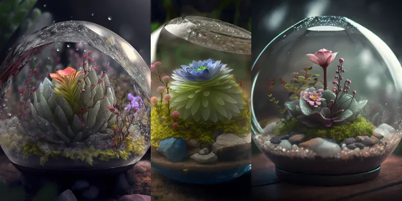 Flowers In Terrariums generated by undefined