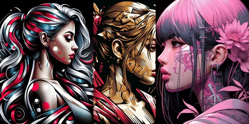 Shaped Canvases Feminine Art generated by undefined