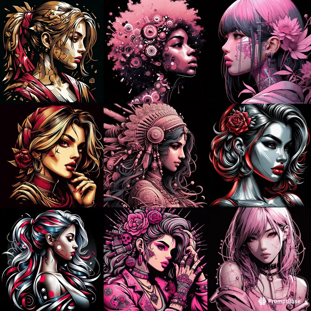 Shaped Canvases Feminine Art