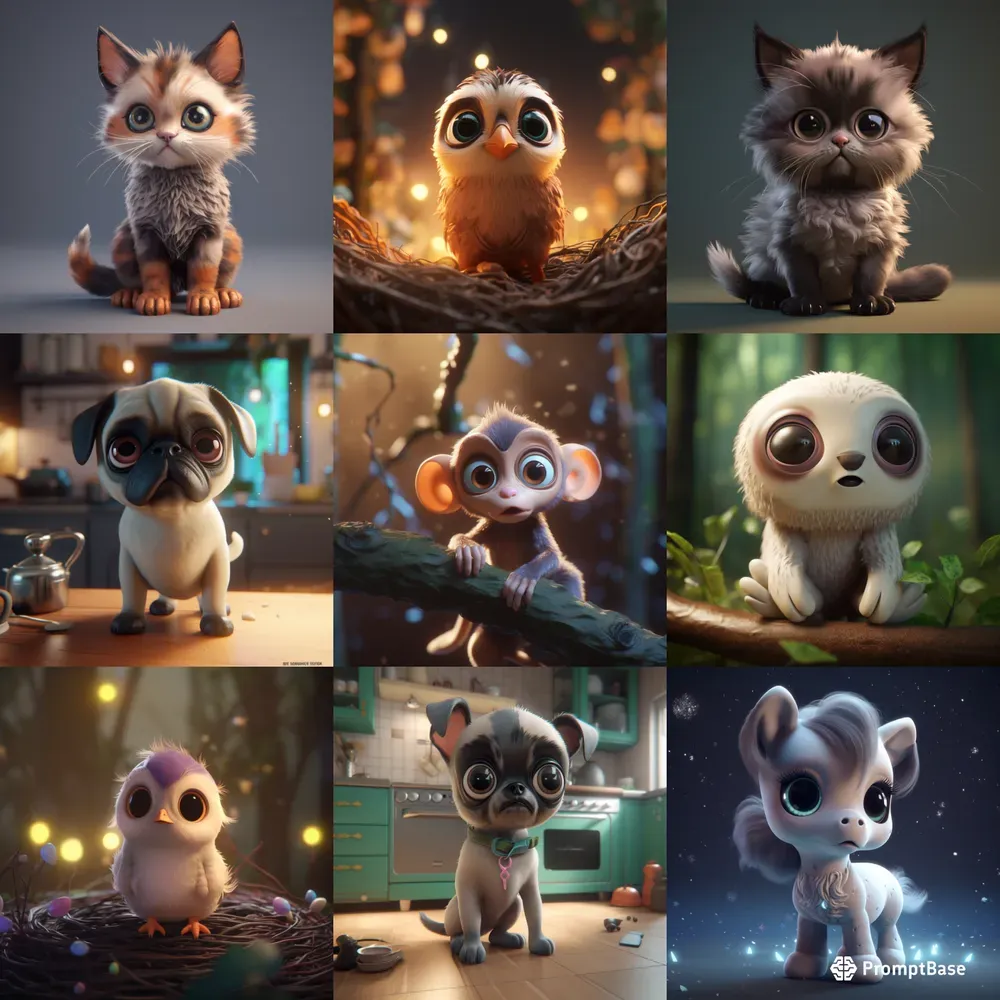 Cute 3D Baby Animals