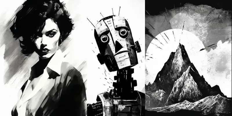 Noir Art Illustrations generated by undefined