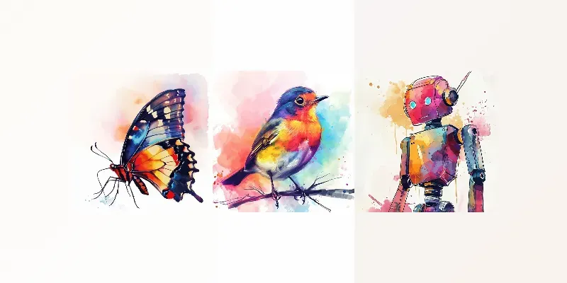 Natural Media Illustrations generated by undefined