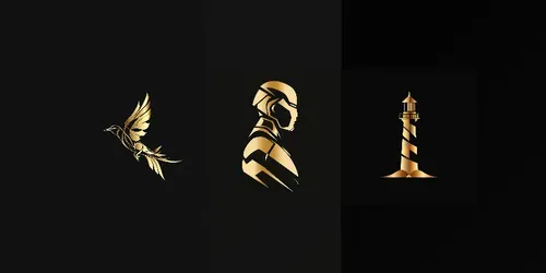 Golden Logos generated by midjourney
