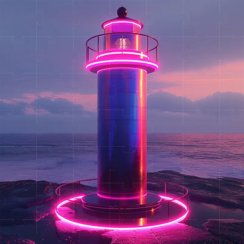 Neon Style 3D Renders