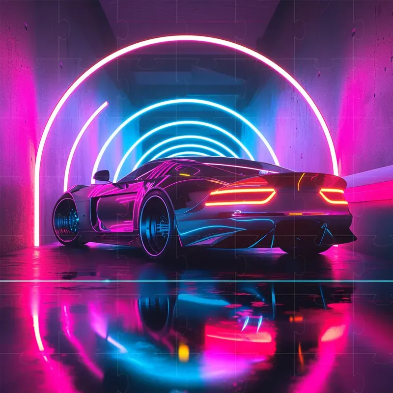 Neon Style 3D Renders