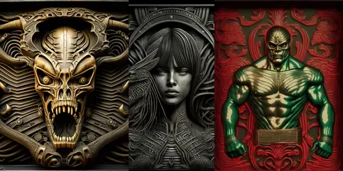 Metal Sculptures In Relief generated by midjourney