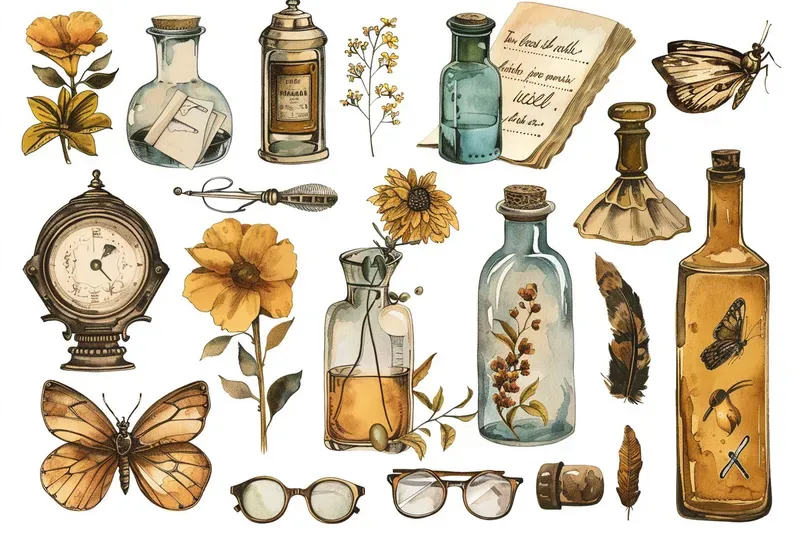 Scrapbook Vintage Junkbook Stickers