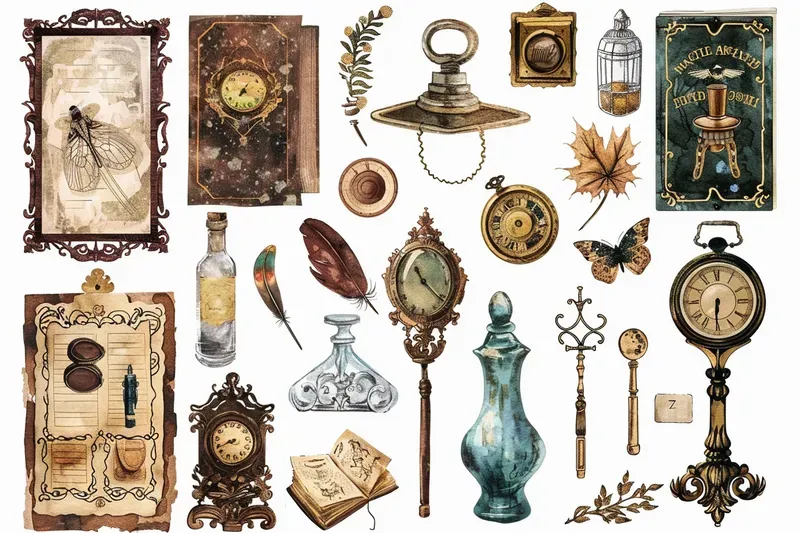 Scrapbook Vintage Junkbook Stickers