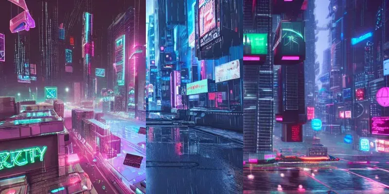Aesthetic Cyberpunk Cities generated by undefined