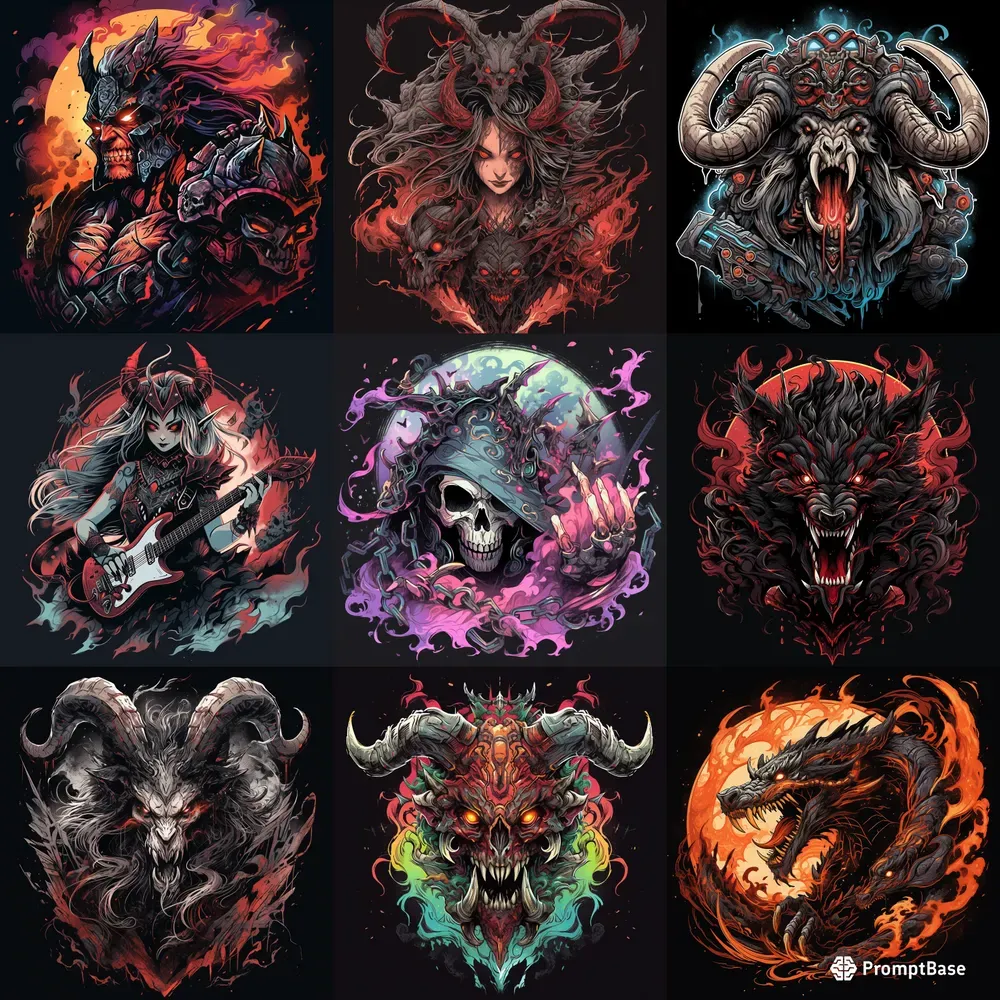 Metal Band T-shirt Logo Designs