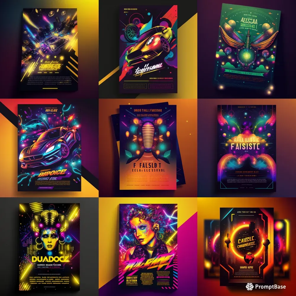 A4 Event Futuristic Flyers
