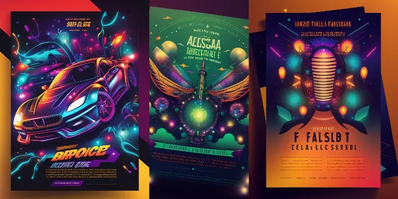 A4 Event Futuristic Flyers generated by undefined