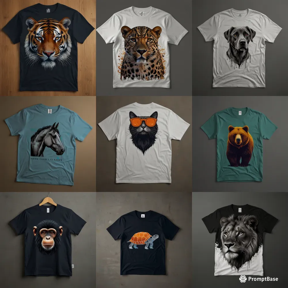 Awesome Minimalist Animal Tshirt Designs
