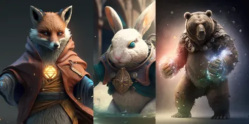 Anthropomorphic Animals generated by midjourney