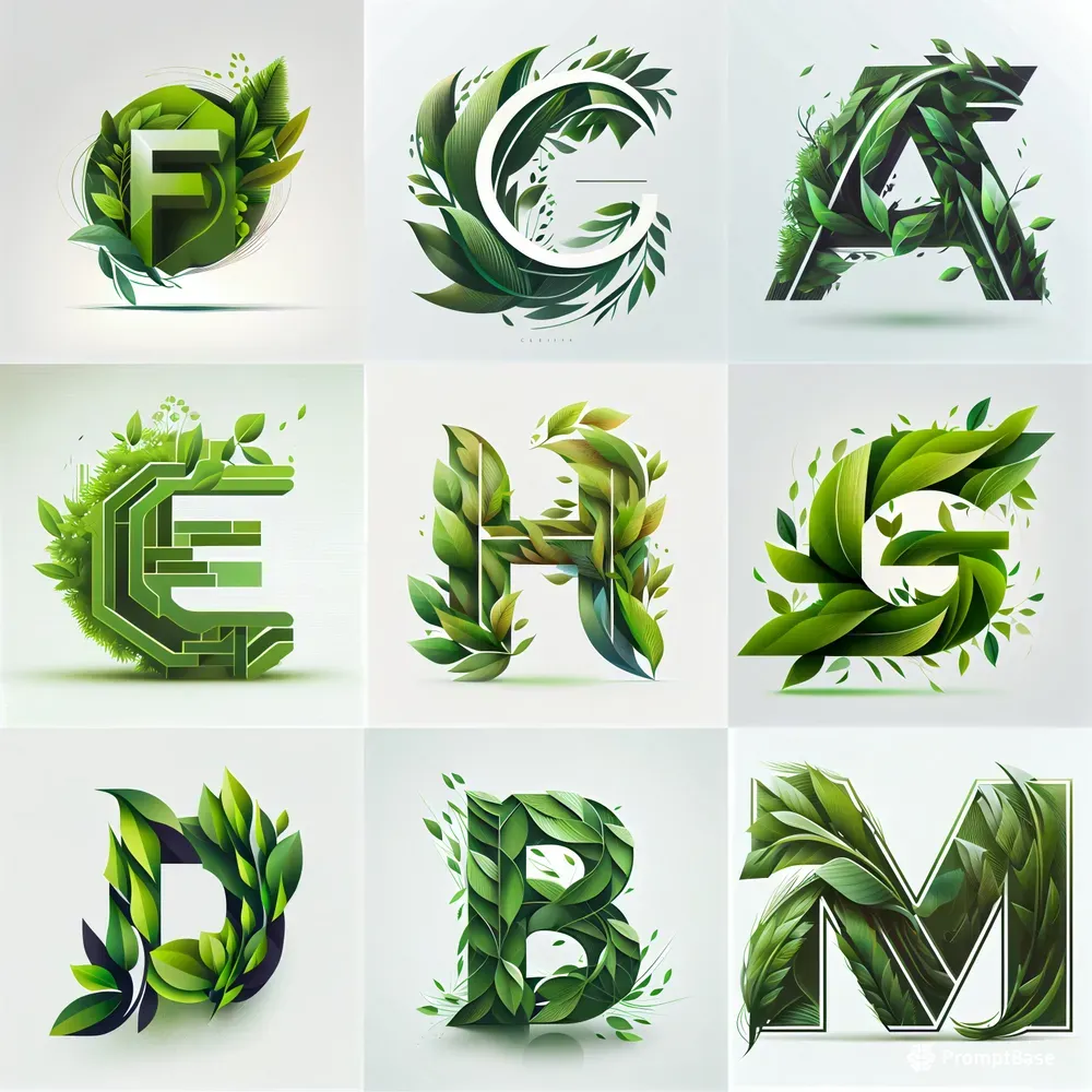 Futuristic Letter Illustrations