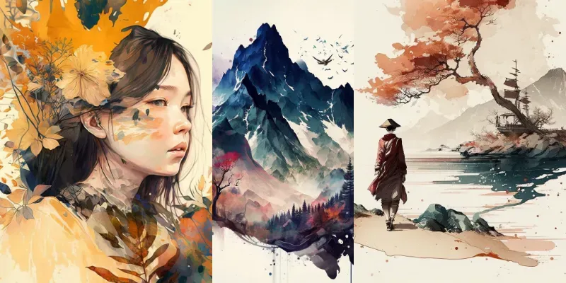 Beautiful Watercolor Illustrations generated by undefined