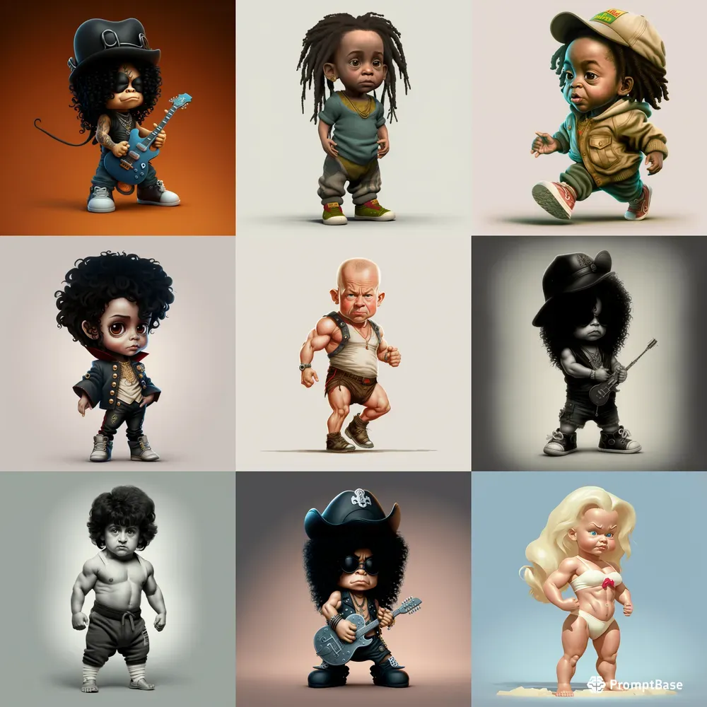 Tiny Caricatural Peoples