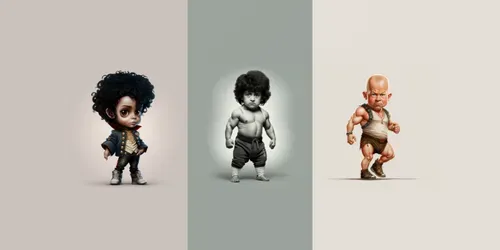 Tiny Caricatural Peoples generated by midjourney
