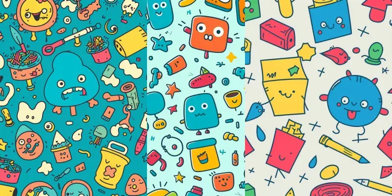 Cute Doodle Patterns generated by undefined