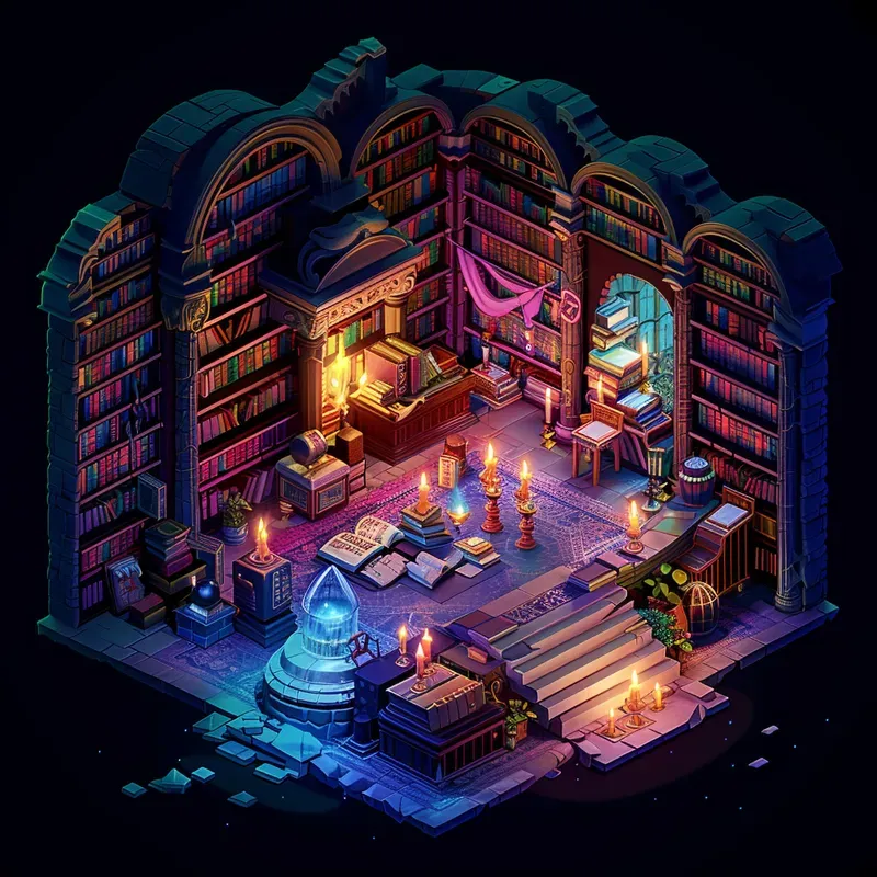 Isometric Fantasy Style Illustrations