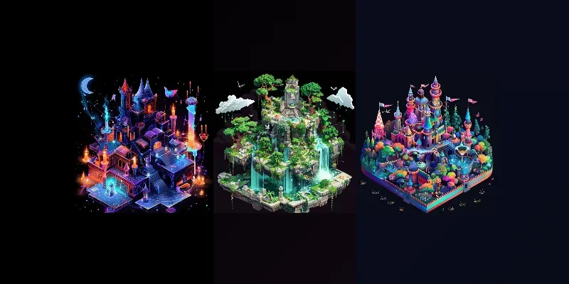Isometric Fantasy Style Illustrations generated by undefined