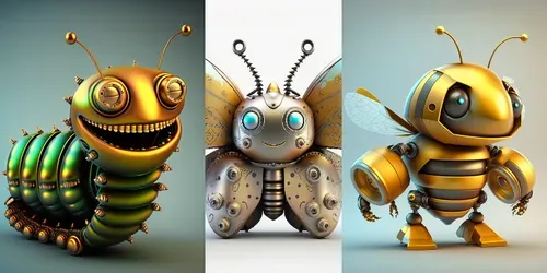Small Robot Insects generated by midjourney