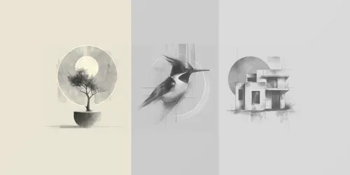 Sleek Minimalist Logo Creations generated by midjourney