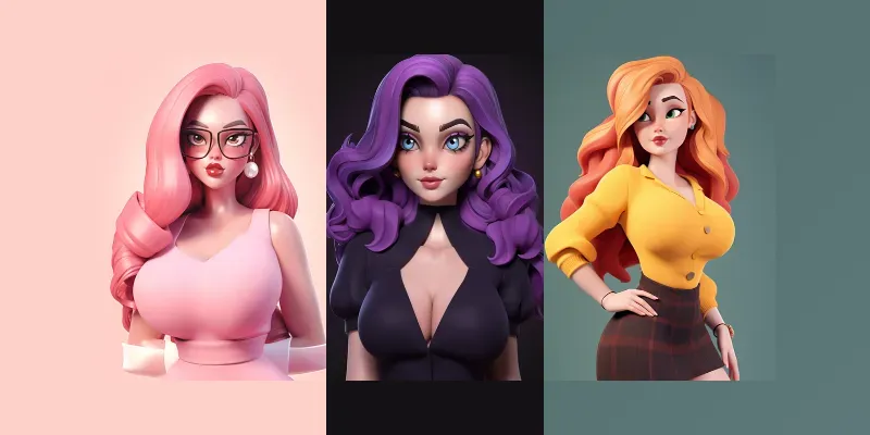Hot Cartoon Characters generated by undefined