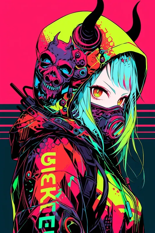 Vibrant Anime Manga Characters Posters