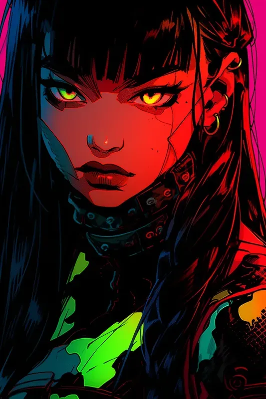 Vibrant Anime Manga Characters Posters