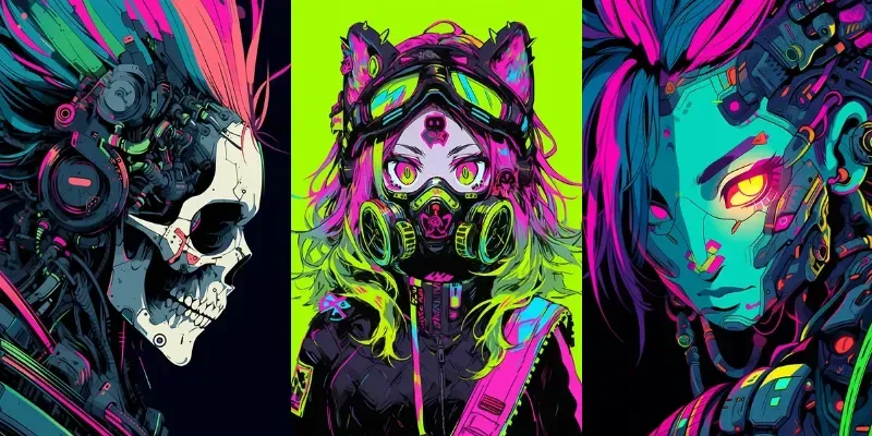 Vibrant Anime Manga Characters Posters generated by undefined