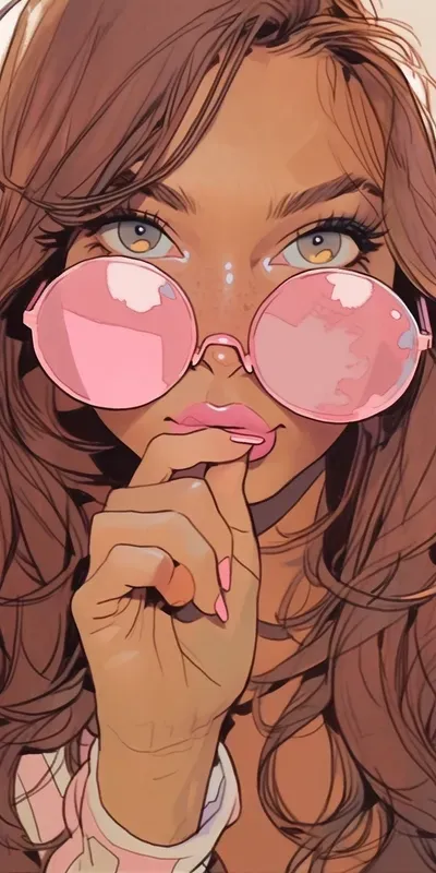 Hq Cartooned Girls Portraits