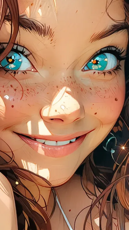 Hq Cartooned Girls Portraits