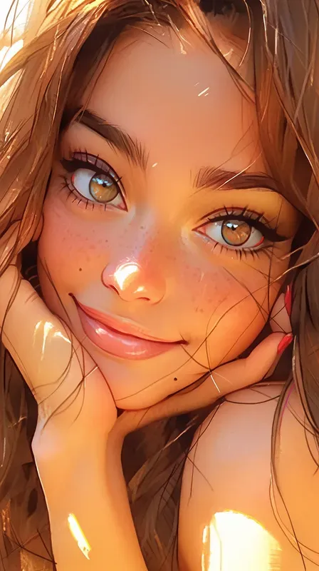 Hq Cartooned Girls Portraits