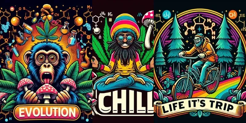 Psychedelic Old School Tshirt Designs generated by undefined