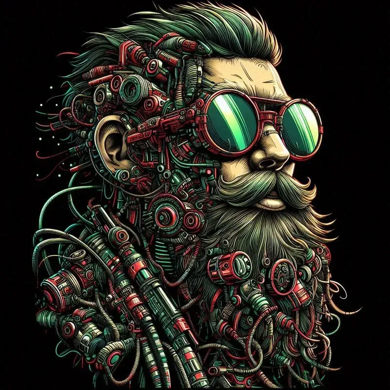 Cybernetic Psychedelic Tshirt Designs