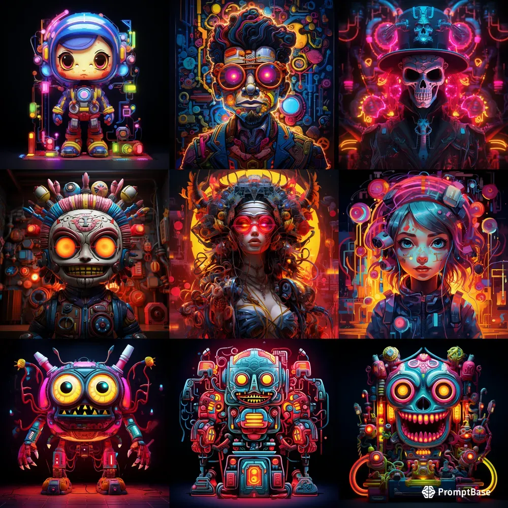 Neon Fantasy Characters