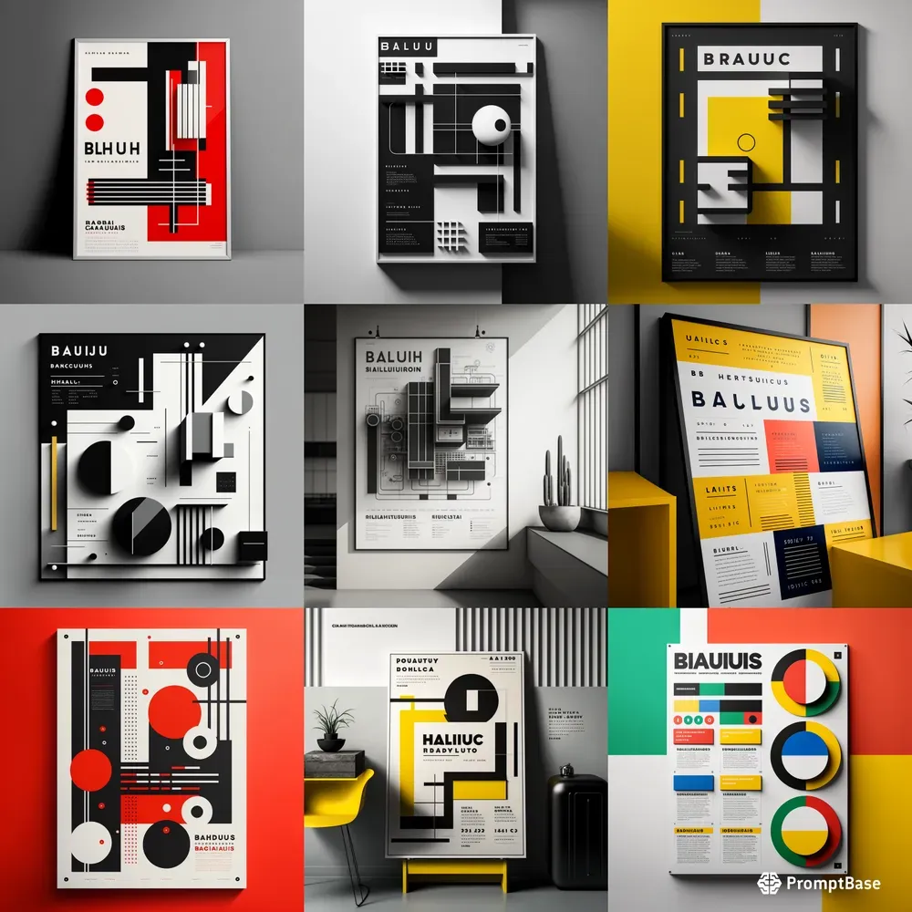 Minimalistic Geometric Design Poster Mockup
