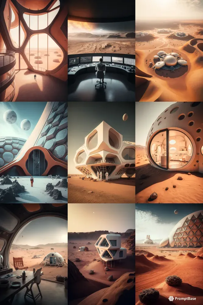 Mars Future Architecture  Design Photos