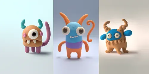 Cute Lil' Monsters generated by dalle