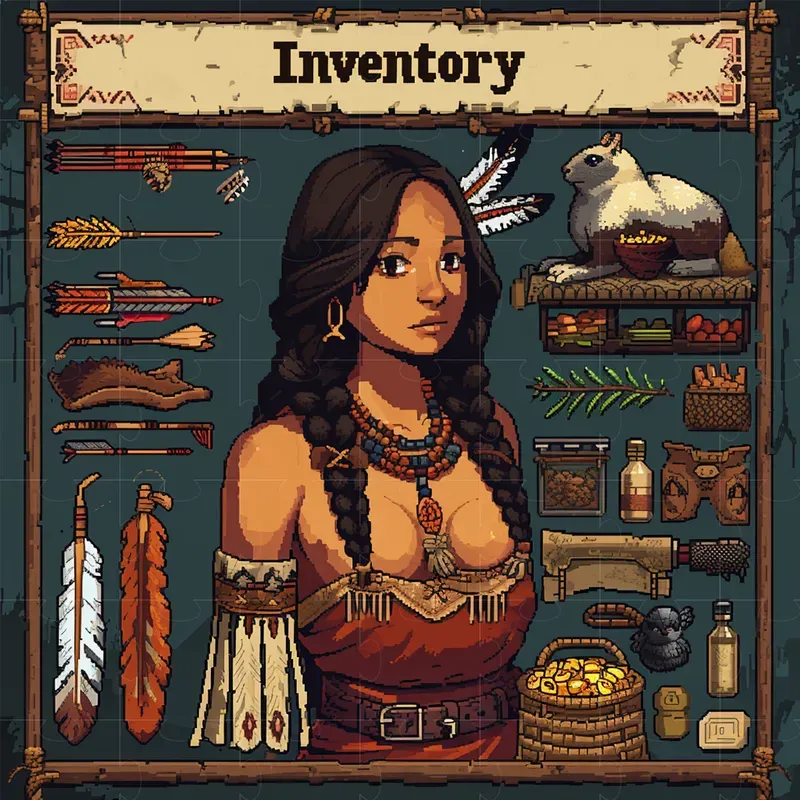 Pixel Art Game Inventory Tab Designs