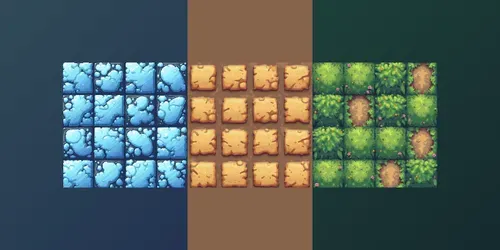 Pixel Art Game World Tile Sets generated by flux