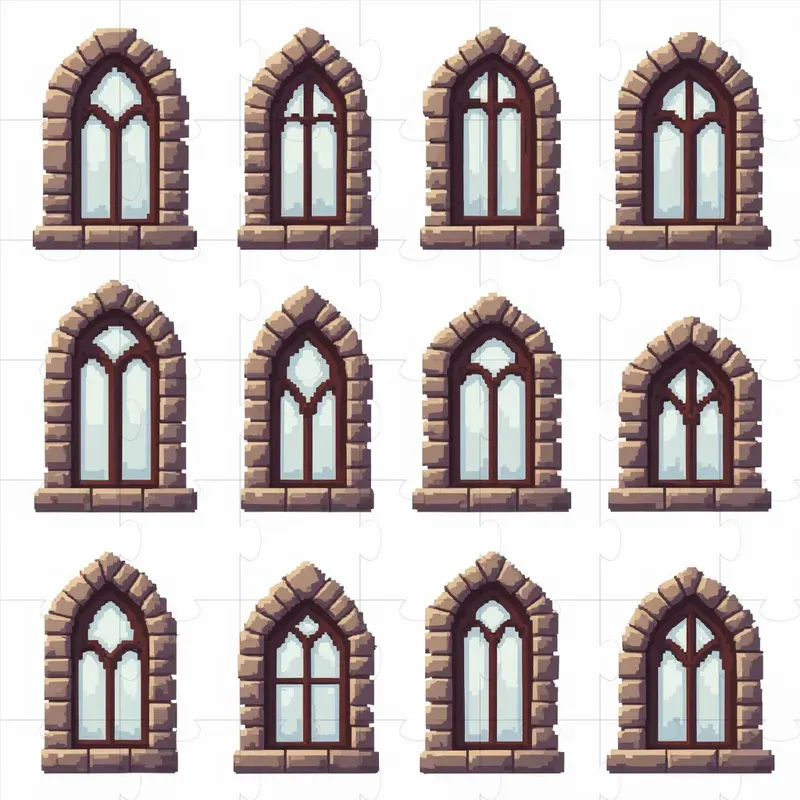 Pixel Art Medieval Objects Sets