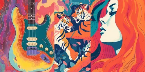 Colorful Expressionist Graphic Posters generated by midjourney