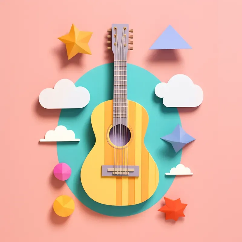 Pastel 3D Origami Paper Art For Children