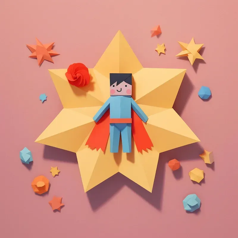 Pastel 3D Origami Paper Art For Children
