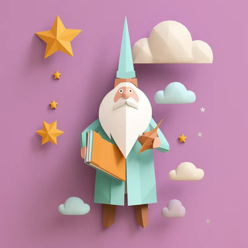 Pastel 3D Origami Paper Art For Children